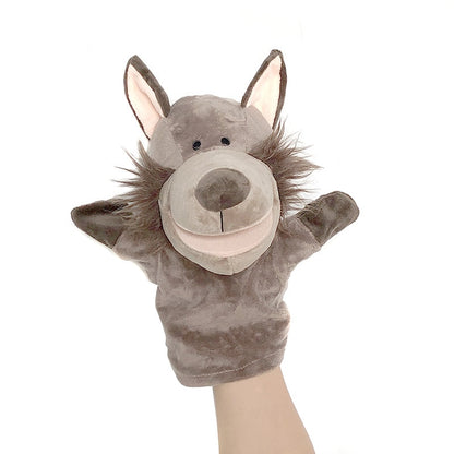 Stuffed Plush Animals Toys Hand Finger Story Puppet Kawaii Dolls Educational Baby Toys Lion Elephant Bunny Monkey