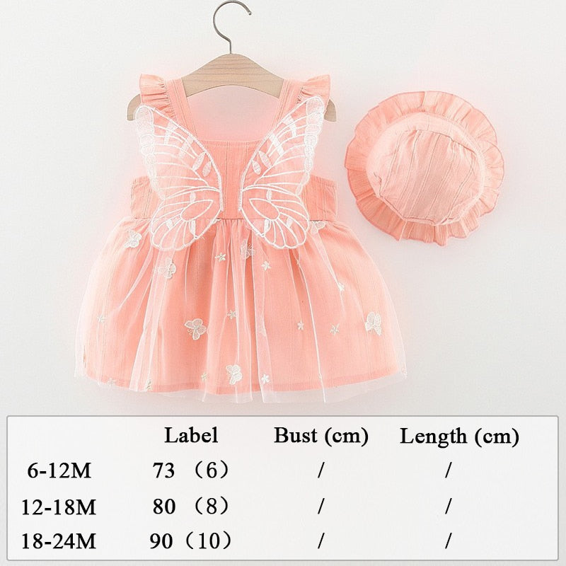 Summer Clothes Baby Girl Beach Dresses Casual Fashion Print Cute Bow Flower Princess Dress Newborn Clothing Set