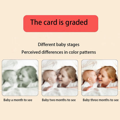 Baby Visual Stimulation Cards Black White High Contrast Flash Cards