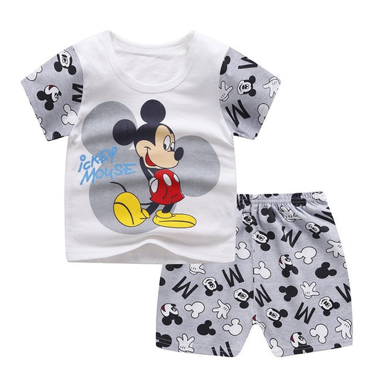 Casual Baby Kids Sports Clothing Disney Mickey Mouse Clothes Sets for Boys  Baby Clothes 9M -4 Years Old